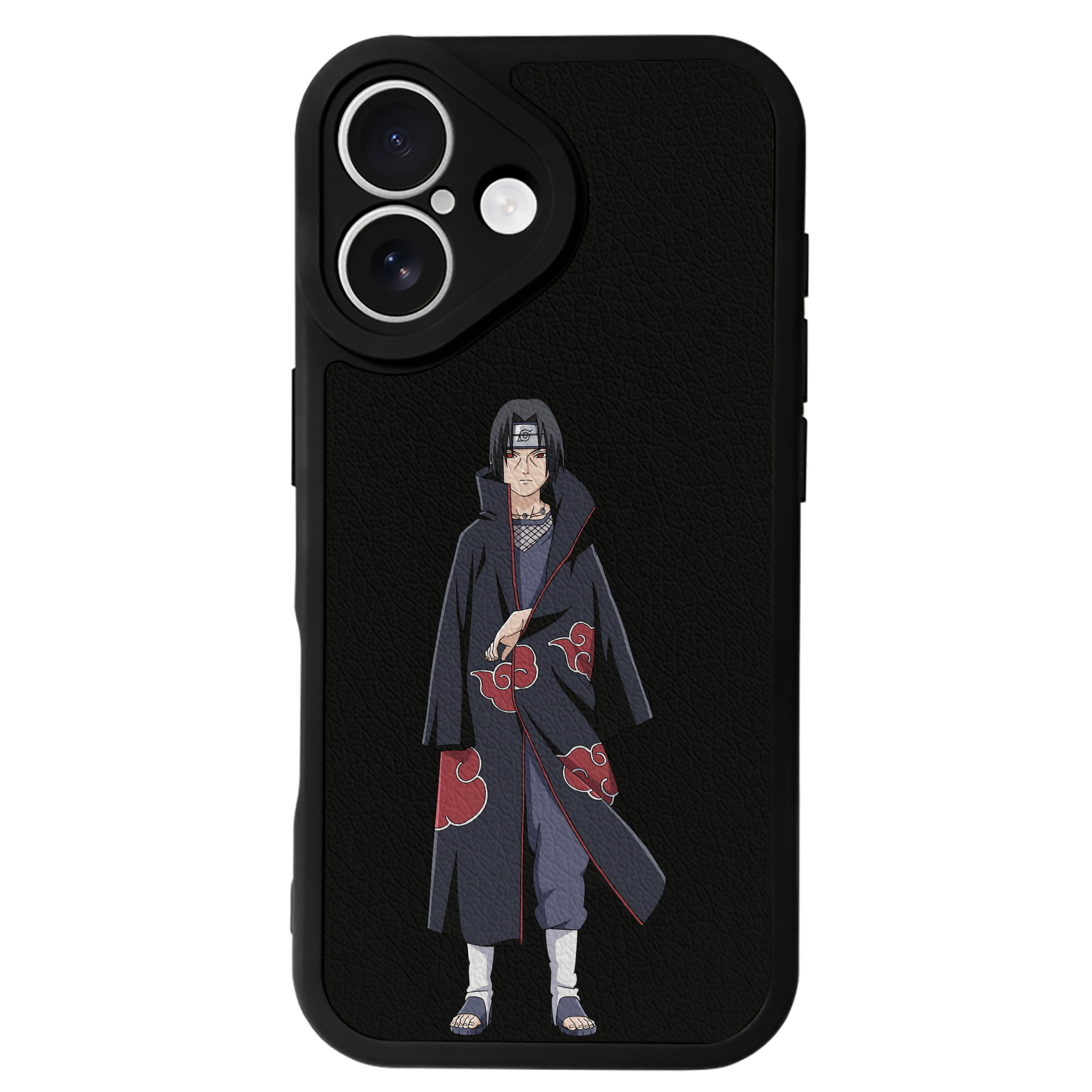（画像用） NARUTO -ナルト- うちは イタチ Uchiha Itachi 【iPhone 16シリーズ対応】シリコンスマホケース（レザー調） 材質：シリコン